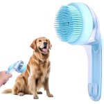 Brosse de bain pour chien avec distributeur de shampoing, brosse � savon pour chien pour la douche, pour ...