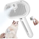 Brosse pour chat  vapeur, brosse pour chien pour poils longs et courts, brosse vapeur chat et chien, ...