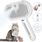 Brosse chat vapeur brosse chien vapeur pour poils longs et courts brosse avec rservoir d'eau pour animaux ...