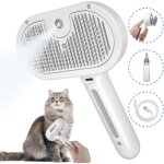 Brosse chat vapeur brosse chien vapeur pour poils longs et courts brosse avec r�servoir d'eau pour animaux ...