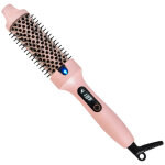 Brosse chauffante 38 mm multifonction ? lissage, boucles souples, volume, design ionique anti - frisottis, ...