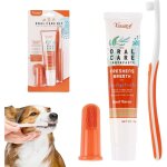 Brosse  dents et dentifrice pour chien, brosse a dent chien friandise, kit dentifrice chien anti tartre, ...