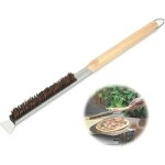 Brosse pour four à pizza, brosse de nettoyage pour pierre à pizza en fil de cuivre avec grattoir, outil ... Brosse pour four à pizza, brosse de nettoyage pour pierre à pizza en fil de cuivre avec grattoir, outil ...