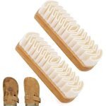 Brosse et gomme 2026 pour nubuck et daim - nettoyant doux en bois et caoutchouc - cr�pe pour chaussures, ...