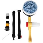 Brosse de lavage auto avec long manche rotatif, brosse haute pression rotative � 360�, �ponge de nettoyage ...