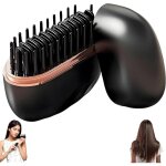 Brosse lissante sans fil 2 en 1 mini rechargeable usb, peigne chauffant � 3 temp�ratures (160 - 200�c), ...