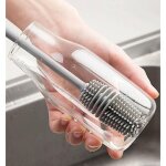 Brosse de nettoyage de bouteille d'eau en silicone avec long manche, 11 pouces, nettoyant pour bouteille ... Brosse de nettoyage de bouteille d'eau en silicone avec long manche, 11 pouces, nettoyant pour bouteille ...