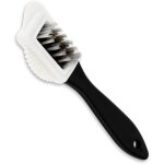 Brosse nettoyage chaussure daim avec poign�e ? 4 faces multifonction : fil de cuivre, tpr, fossette, ...