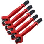 Jamais utilis�]brosse de nettoyage pour moto, outil de nettoyage pour cha�ne de v�lo et p�dalier (rouge) ...