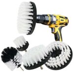 Brosse nettoyage perceuse 5 pi�ces, brosse pour perceuse voiture carrelage tapis baignoire cuisine toilettes ...