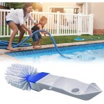 Brosse de piscine, outil de nettoyage d'angle pliable avec poils doux, prise en main confortable, brosse ...