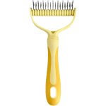 Brosse professionnelle pour chiens et chats, brosse  poils longs, peigne anti - emmlement double face ...