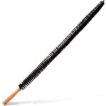 Brosse radiateur multi - fonction et flexible - plumeau radiateur poils longs et fins - manche en bois ...