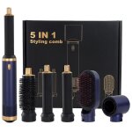 Brosse soufflante airbrush 5 en 1 air styler seche cheveux air brush set, or noir hair boucleur � cheveux ...