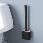 Brosse de toilette, brosse de toilette en silicone avec support de brosse à séchage rapide, noir 365 ... Brosse de toilette, brosse de toilette en silicone avec support de brosse à séchage rapide, noir 365 ...
