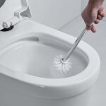 Brosse de toilette, brosse wc, balai wc, brosse wc silicone et support balayette wc ventil�e s�chage ...
