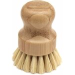 Brosse  vaisselle en bambou, brosse  vaisselle ronde en bois pour nettoyer les casseroles, poles, ...