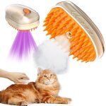 Fitags - brosse  vapeur pour chat brosses  chat 4 en 1 avec lampe  mousse de chat, brosse  vapeur ...