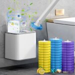 Brosse wc jetable, brosse wc avec support, nettoyage en profondeur balai toilette wc, brosse toilette ...