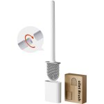 Brosse wc plate en silicone - brosse wc et supports, anti - goutte, antibact�rienne, ventil�e, s�chage ...