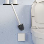 Brosse wc silicone plate - brosse toilette et supports, anti - goutte, antibact�rienne, balayette wc ...