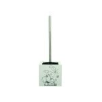 Brosse wc avec support mdf & inox jardin blanc msv