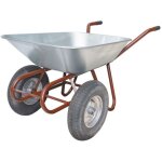 Brouette � deux roues 85l, roue pneumatique, 24kg, jante en acier avec roulements � billes
