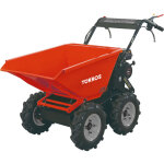 Brouette  moteur thermique  4 roues motrices 500kg benne basculante manuelle 115l 6. 5ch 196cc 3 + ...