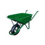 Brouette rnovation vert  roue gonflable - 110 l - diamtre de roue gonfle : 400 mm nez rond altrad ...