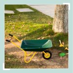 Brouette rose pour enfants - metal roue en caoutchouc