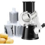 Broyeur � fromage rond � vitesse manuelle avec base d'aspiration puissante, broyeur de pommes de terre ...