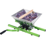 Broyeur de fruits capacite de 7 l, moulin a pomme manuel, en acier inoxydable, avec poignee a rouleau, ...