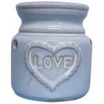 Br�le parfum love blanc en c�ramique 8 cm