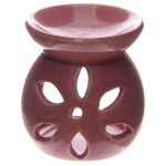Br�le parfum p�tale en c�ramique rose