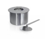 Brleur thanol pour chemine 1, 5 l, en acier inoxydable 17 cm