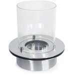 Frankystar - brleur thanol pour chemine 3 l, en acier inoxydable et verre tremp 35 cm