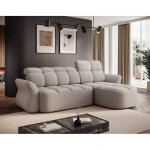 Brume - canap� d'angle droit 4 places convertible �lectrique avec coffre et t�ti�res r�glables en tissu ...