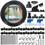 Brumisateurs de 50 pieds pour terrasse ext�rieure, syst�me de refroidissement par brumisation avec 12 ...