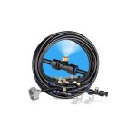 Brumisateur exterieur, 18m brumisateur terrasse avec 20 buse brumisateur + 6 buses de rechange + 1adaptateur ...