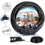 Brumisateur de terrasse, 15m 15buse systme de brumisation brumisateur jardin refroidissement avec tuyau ...