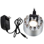 Brumisateur ultrasonique avec 12 led color�es (20 mm), machine � brouillard 24 v pour fontaines et bassins, ...
