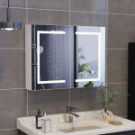 Bsmgsgn - armoire de toilette miroir avec �clairage led 80x13. 5x60cm armoire murale salle de bain avec ...