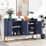 Pergar ? buffet moderne 120 � 30 � 80 cm avec 4 portes ? espace de rangement optimis� ? mdf et panneaux ...