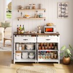 Buffet 140 cm, enfilade avec 4 portes et 2 grands tiroirs, meuble avec espace de rangement pour cuisine, ... Buffet 140 cm, enfilade avec 4 portes et 2 grands tiroirs, meuble avec espace de rangement pour cuisine, ...