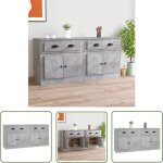 Buffets 2 pcs gris béton bois d'ingénierie - buffet - meuble de rangement - armoire - commode - design ... Buffets 2 pcs gris béton bois d'ingénierie - buffet - meuble de rangement - armoire - commode - design ...