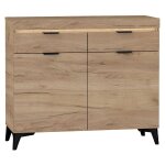 Petits - meubles - buffet 2 portes 2 tiroirs led inclus ruben bois