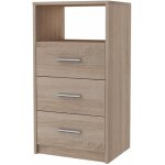 Commode 3so ch�ne sonoma 40cm tiroirs �tag�re