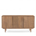 Buffet 4 portes en bois massif l150cm - bois fonc� - bogor