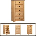 Buffet 46x40x89 cm pin gamme panama - buffet - meuble de rangement - commode - armoire lat�rale - mobilier ...