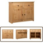 Vidaxl - buffet 93x40x80 cm pin solide assortiment panama - buffet - meuble de rangement - commode - ... Vidaxl - buffet 93x40x80 cm pin solide assortiment panama - buffet - meuble de rangement - commode - ...